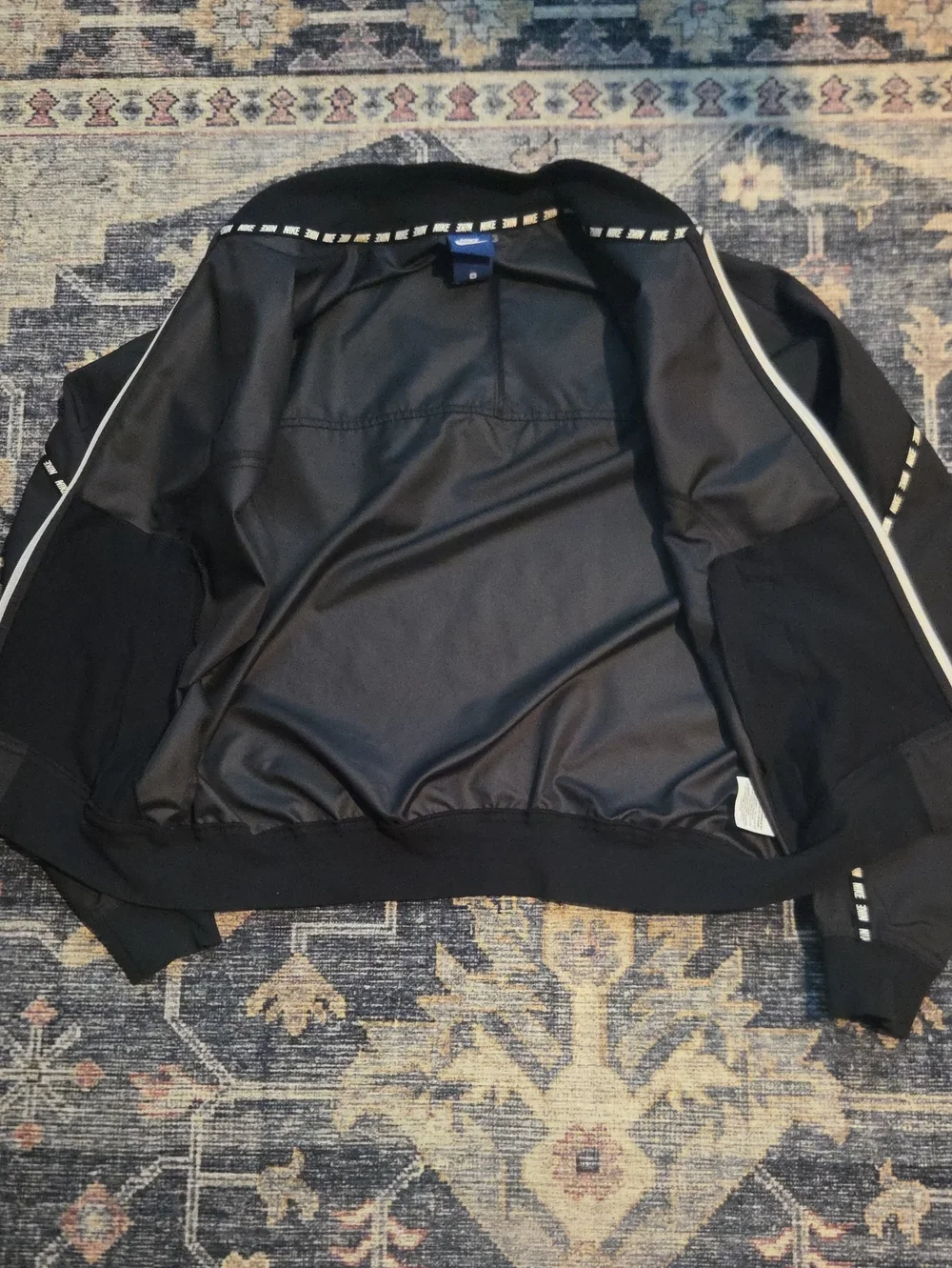 Nike Black Bomber Jacket with White Logo